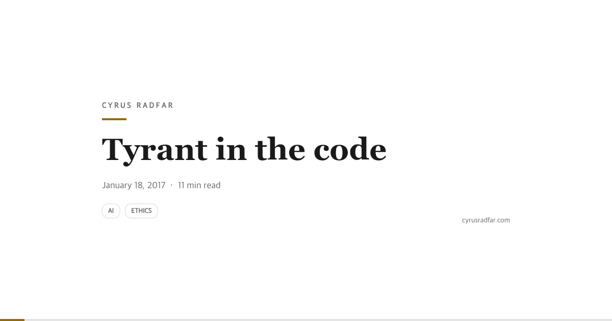 Tyrant in the code