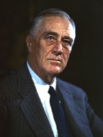 Portrait of Franklin D. Roosevelt, 32nd President of the United States (1882–1945).